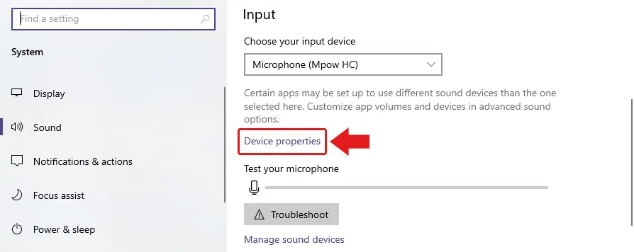 Click Device Properties.