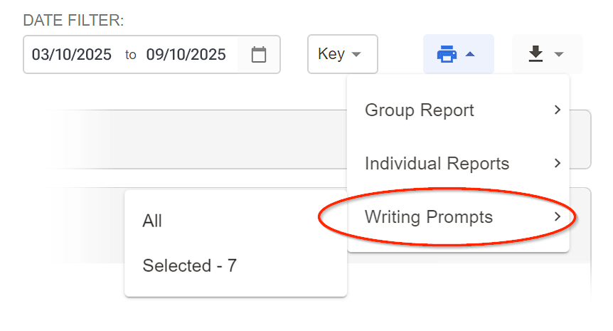 Print Writing Prompts.